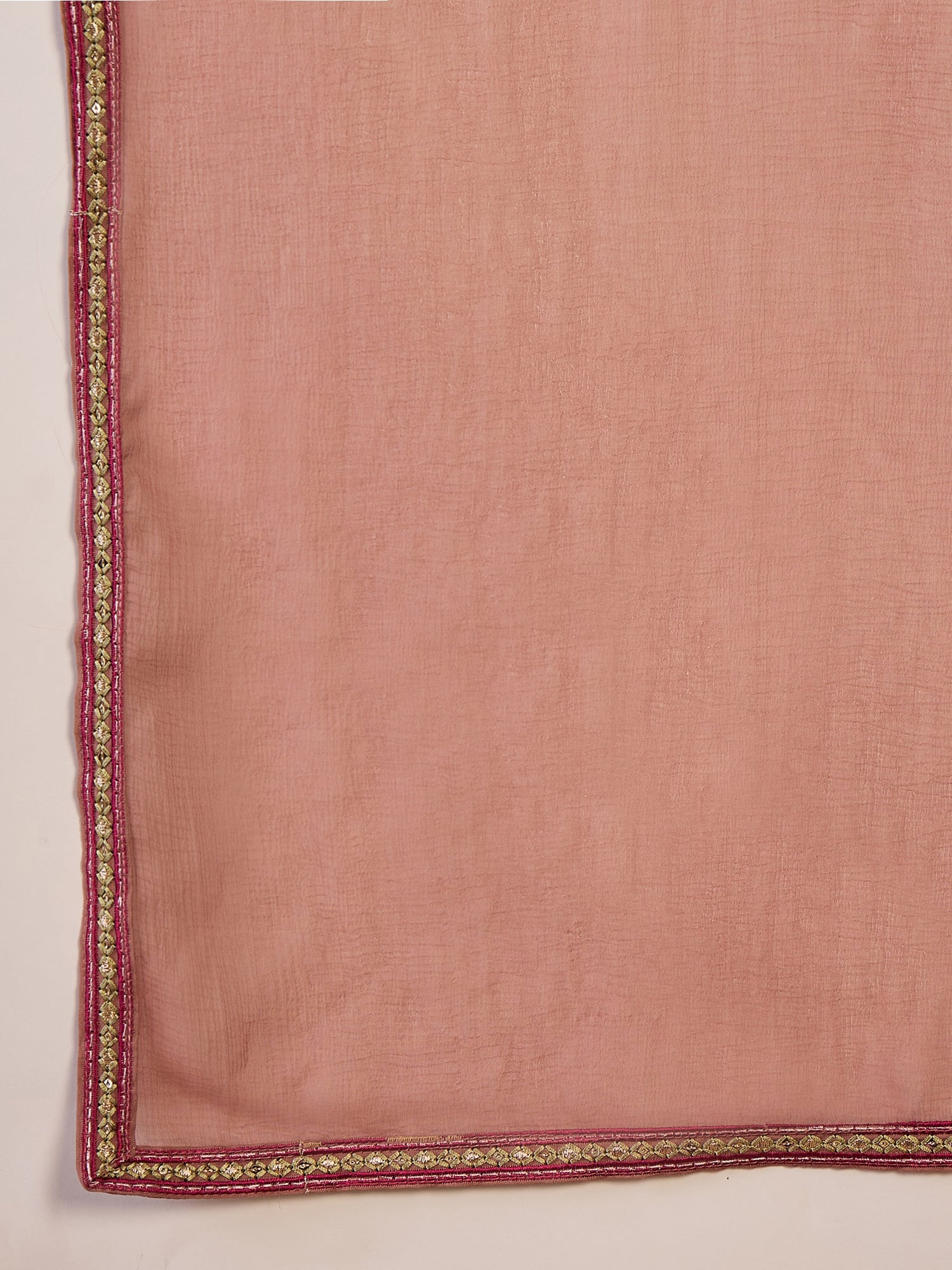 Floral Embroidered Silk Anarkali Kurta & Palazzo With Dupatta