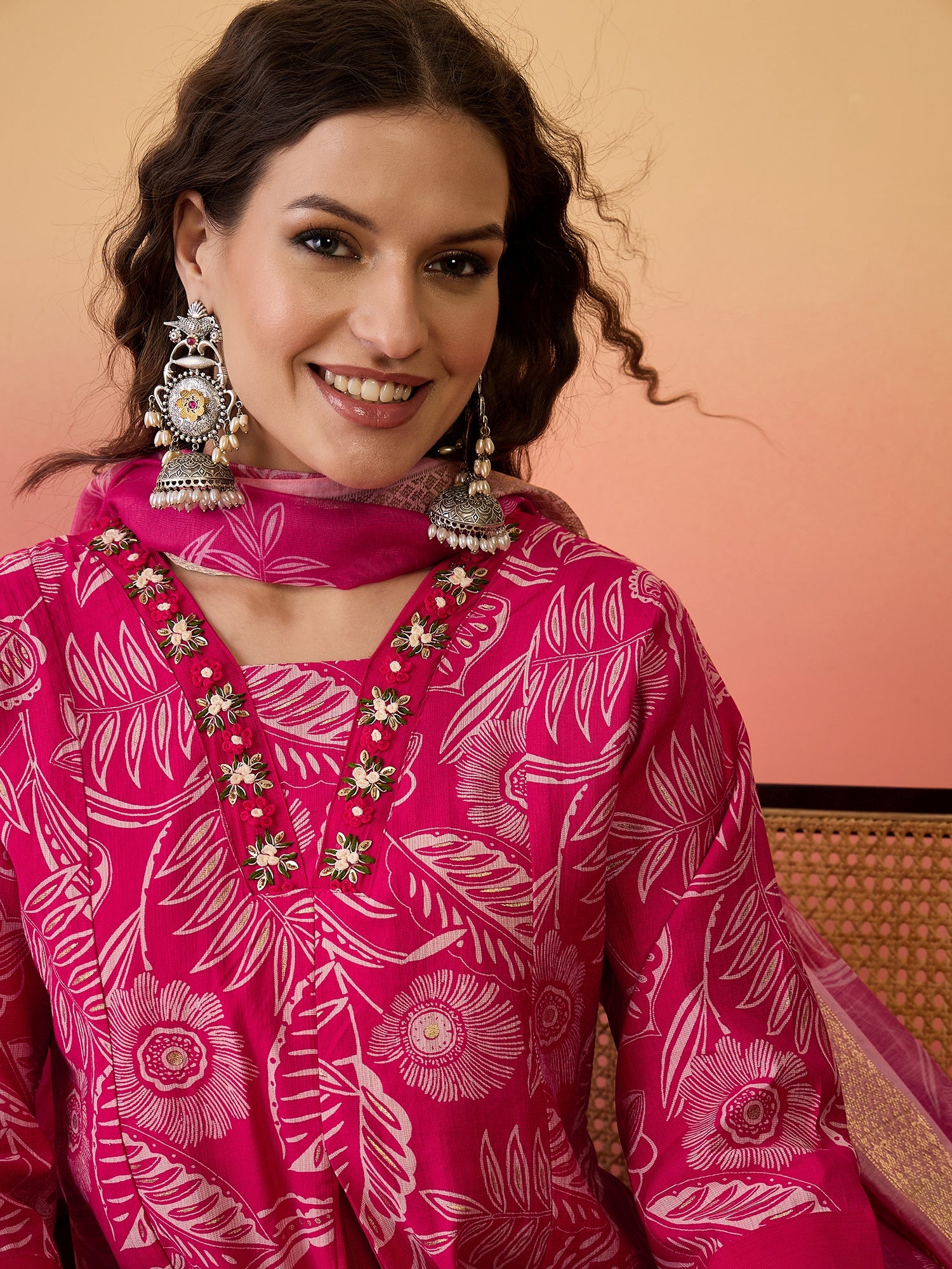 Yoke Design Anarkali Kurta Set With Dupatta