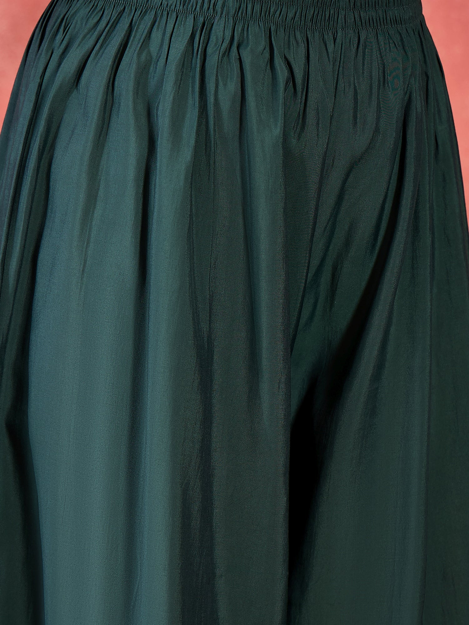 Women Embroidered Anarkali Kurta With Palazzo & Dupatta