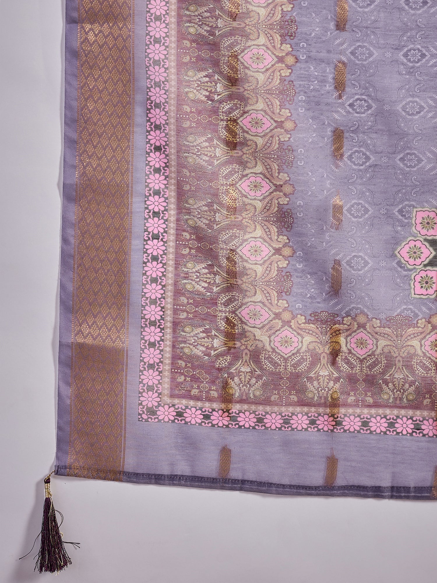 Women Block Printed & Embroidered Anarkali Kurta Set