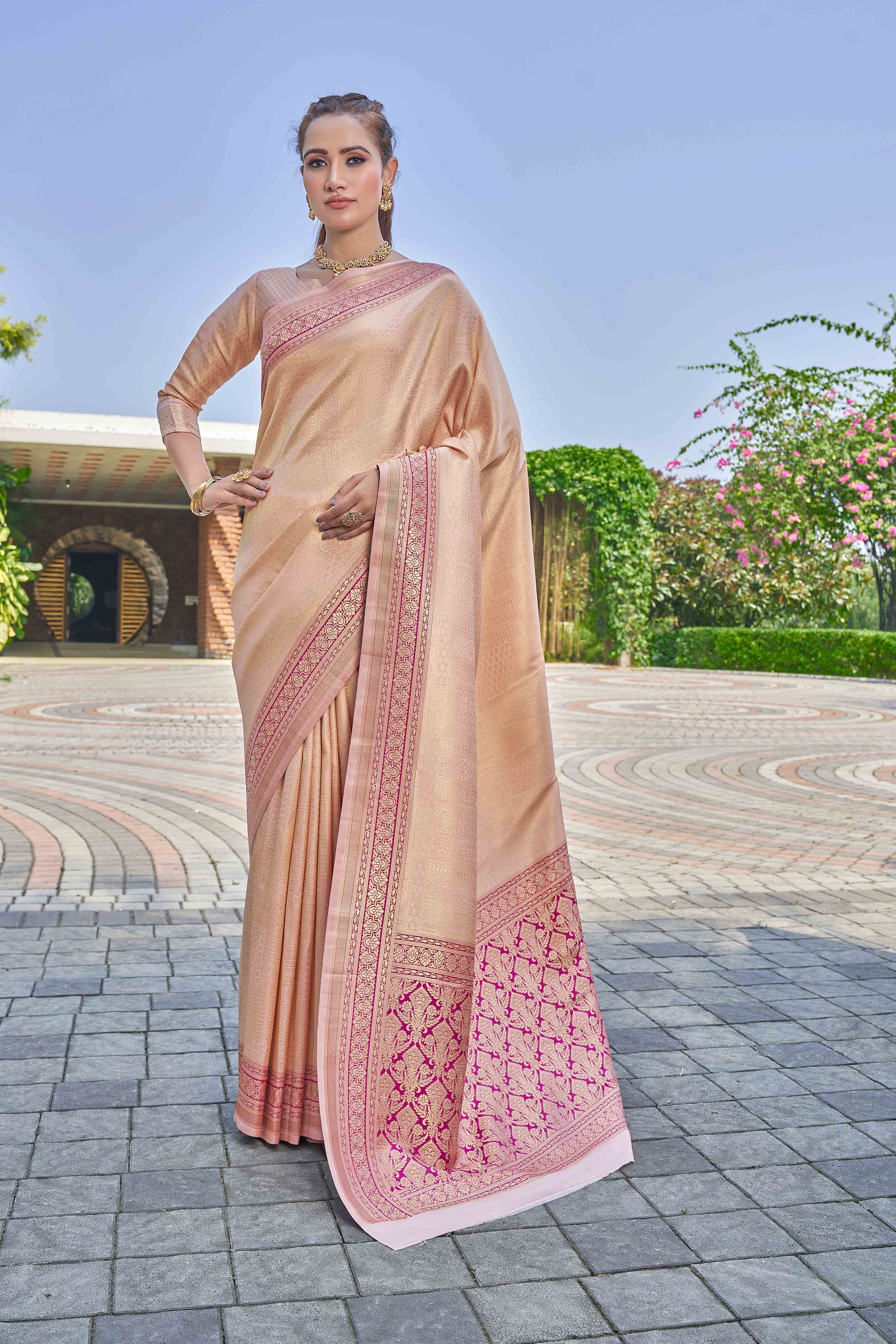 Ethnic Motifs Woven Design Zari Designer Banarasi Saree