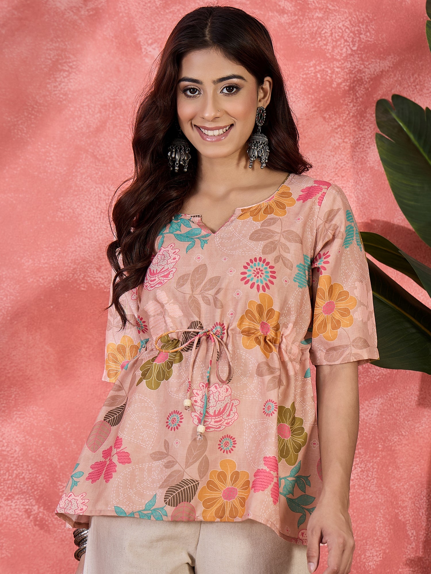 Women Floral Printed Round Neck Top