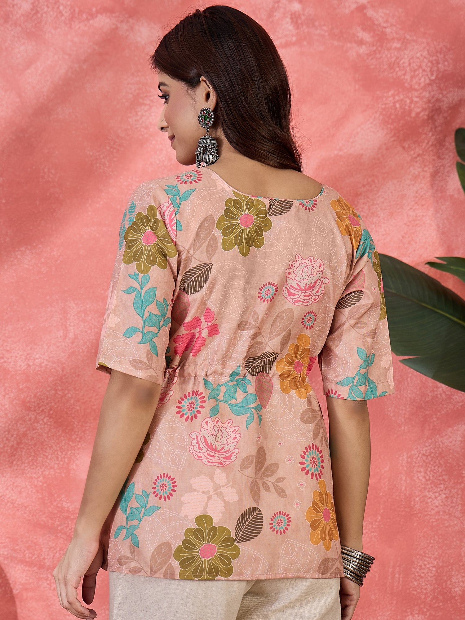 Women Floral Printed Round Neck Top