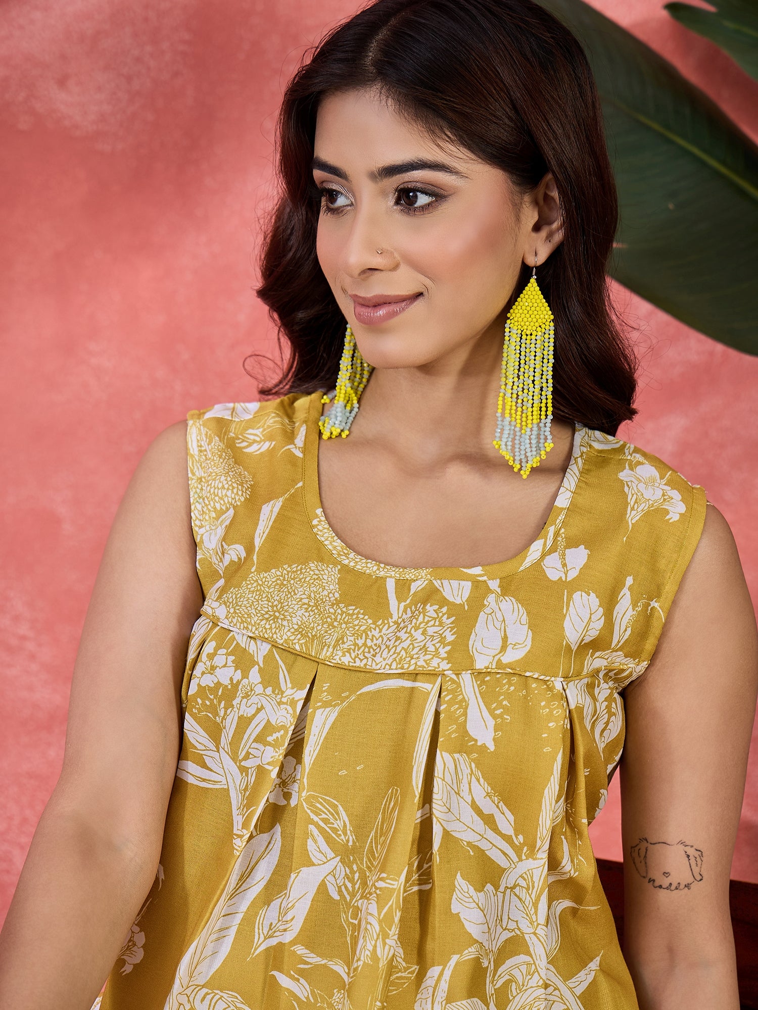 Floral Printed Round-Neck Top