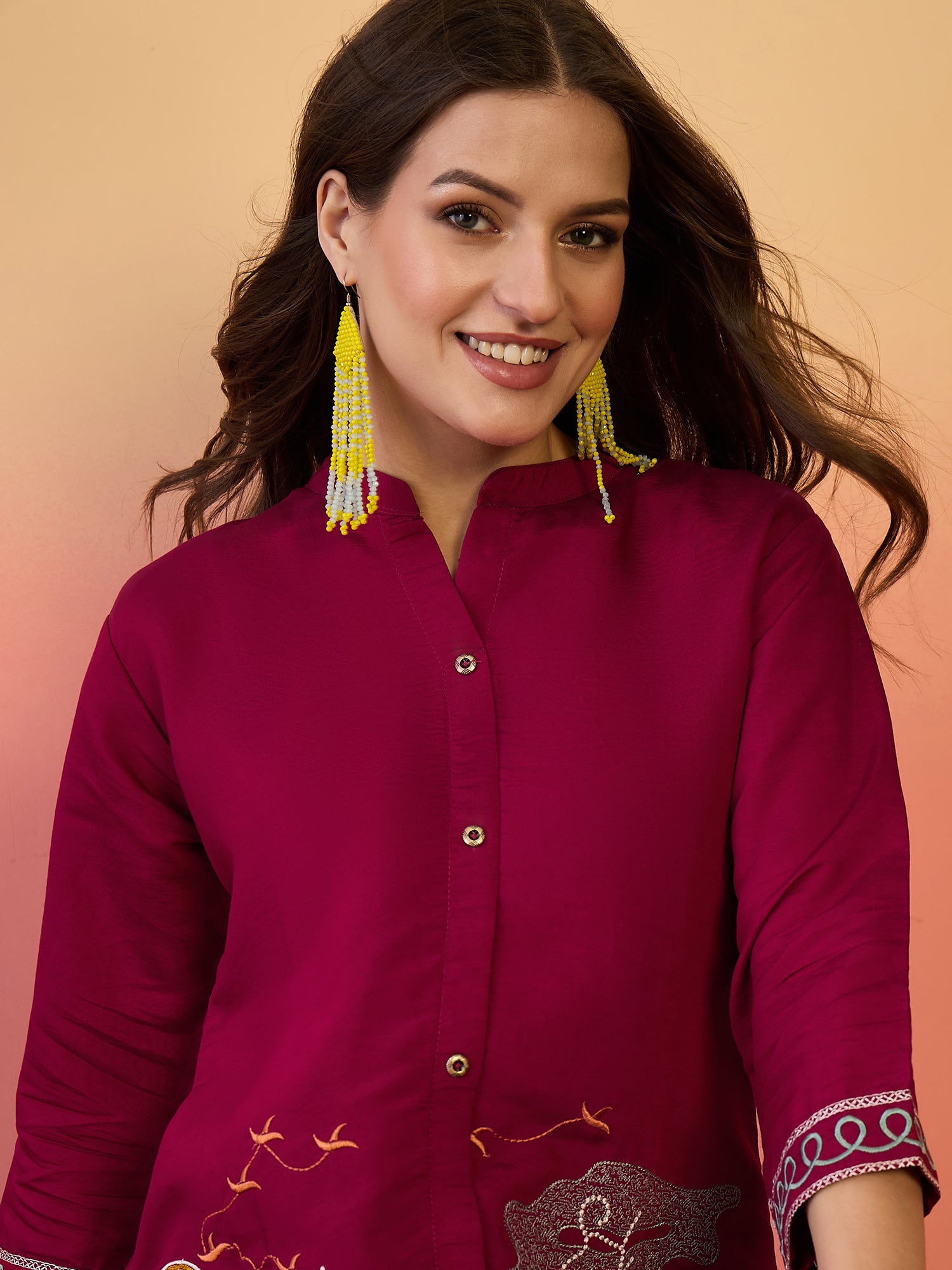 Embroidered Tunic With Trouser Co-Ords
