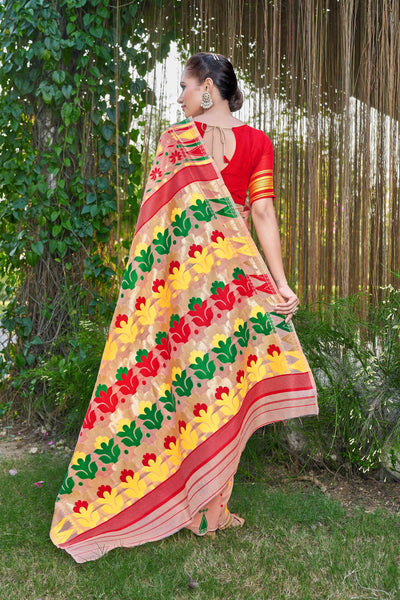 Floral Woven Design Jamdani Saree