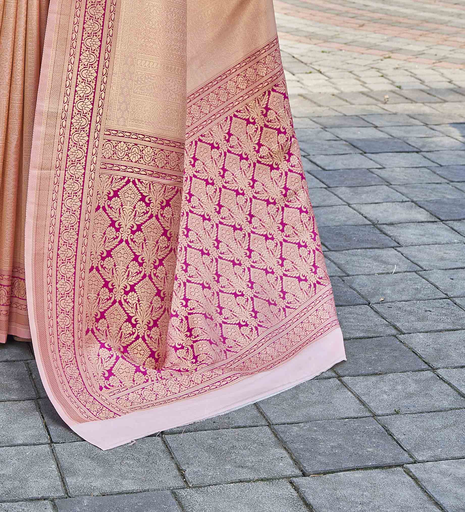 Ethnic Motifs Woven Design Zari Designer Banarasi Saree