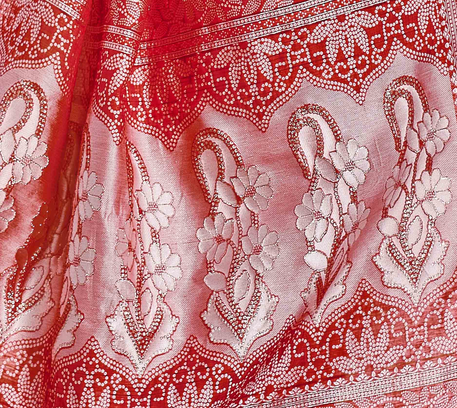 Floral Woven Design Zari Silk Cotton Saree